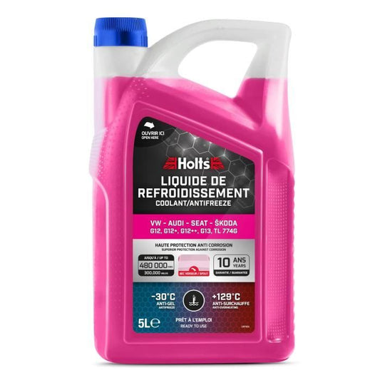 Coolant - HOLTS - HAFR0006B - Dedicated VW-AUDI-SEAT-SKODA G12/ G12+ / G12++ / G13 / TL 774G 5L + Nozzle