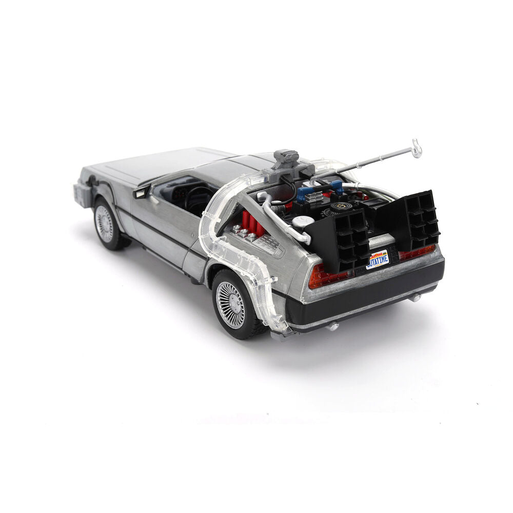 Back to the Future 40th Anniversary Time Machine Hollywood Rides Dlorean replica