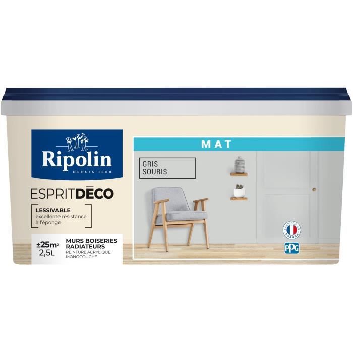 RIPOLIN All pieces wall paint, Ripolin - Matt mouse gray, 2.5L