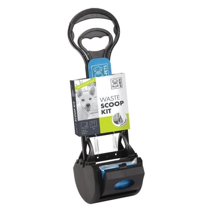 M -PETS KIT A LOCED WASTE SCOOP KIT - 38x12x10.5cm - Black and blue - For dogs