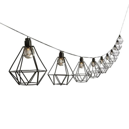 LUMIJARDIN Solar garland cage outdoor diamond mily with 10 LED bulbs