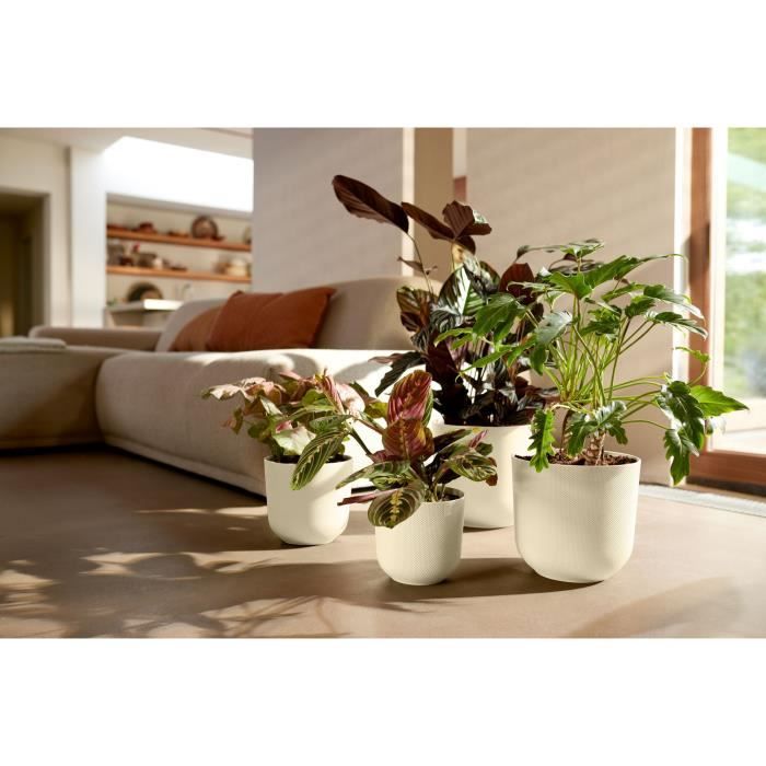 Flower pot - Elho - Jazz Round - White - L 35 x B 34.5 x H 32 cm - Interior - 100% recycled