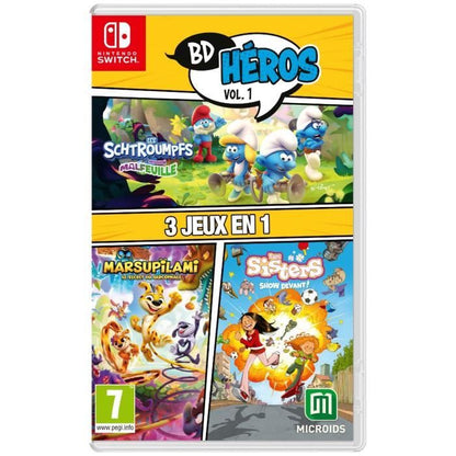 Pack Bd Heros Vol.1: The Smurfs Mission Malfeuille Sisters 1 Marsupilami - Nintendo Switch Game
