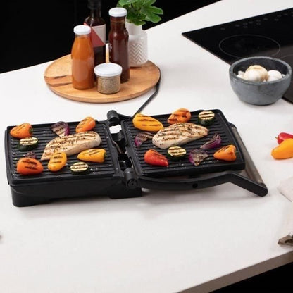 Flexe Grill 180 ° George Foreman 26250-56 - 2 in 1 grill and plancha - 1800W - Premium design stainless steel - Practical storage