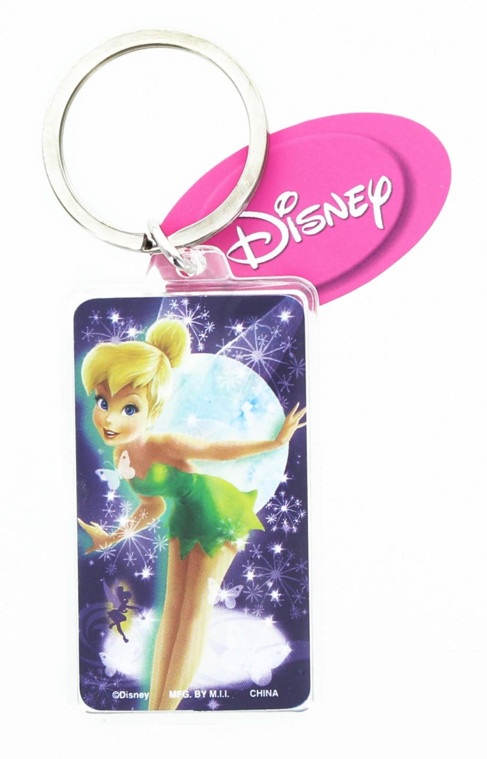 Disney Tinker Bell Rectangular Lucite Key Ring