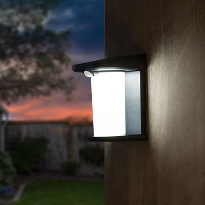 Set of 2 solar projectors - LUMISKY - LUSTY - H18 cm - Wall light with motion detector - white LED