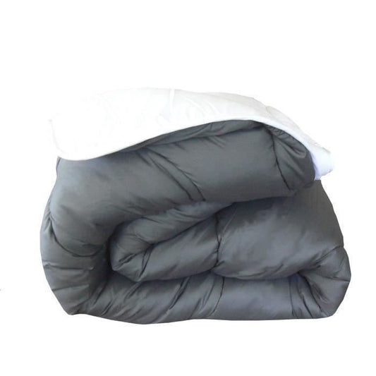 ABEIL Two-tone duvet - 240 x 260 cm - White and gray