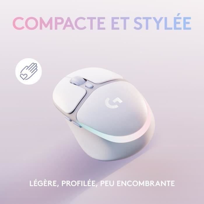 Logitech G - Gaming Mouse - Wireless - G705 LIGHTSYNC RGB Lighting, Bluetooth, Lightweight - White Mist