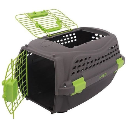 M.PETS ECO GIRO Cat Transport Crate - Plastic Cage - Size M - Gray