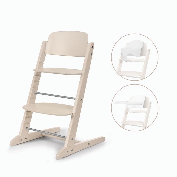 High chair - CYBEX - IRIS 3-in-1 - Wood - Baby set & tray included - All Natural