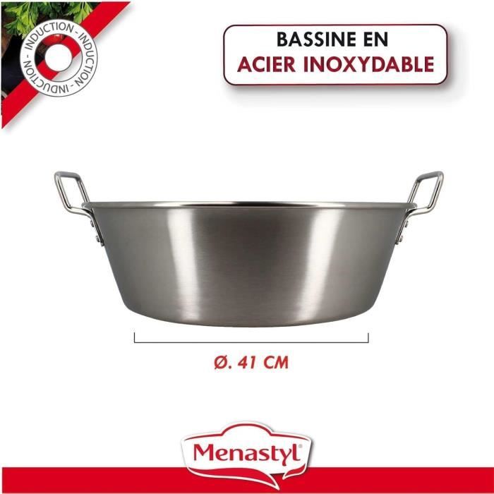 Jam pan - MENASTYL - 4615452 - Stainless steel - 40.5 cm