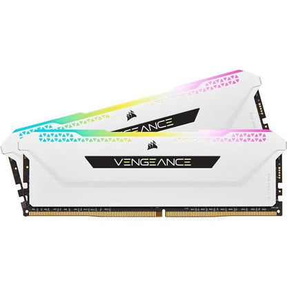 CORSAIR DDR4 PC Memory - VENGEANCE RGB PRO SL 32GB (2x16GB) - 3200Mhz - CAS 16 - White (CMH32GX4M2E3200C16W)
