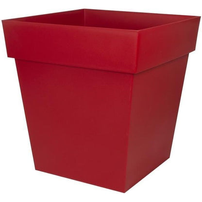 EDA Square Pot Tuscany - 50 cm - 87 L - Red