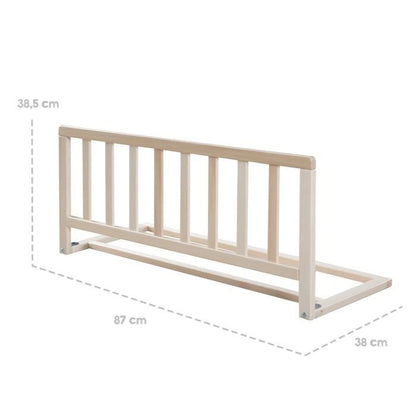 ROBA Bed Rail 90 cm - Safe Fall Protection for Babies and Children - from 18 Months to 5 Years - Easy Assembly - Natural Wood