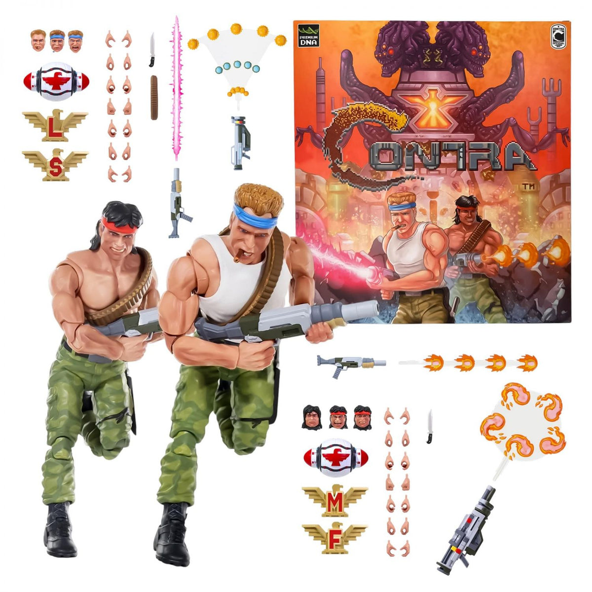 Contra Bill Rizer and Lance Bean Maximum Payload 1/12 Scale Action Figure Set