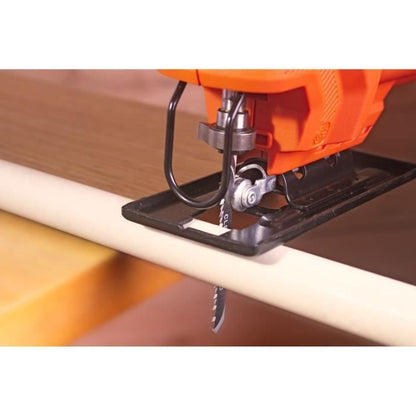 400W Jigsaw - 3000 rpm, 18mm stroke, T-blade, cutting capacity wood 65mm / steel 6mm / aluminum 10mm - BLACK+DECKER