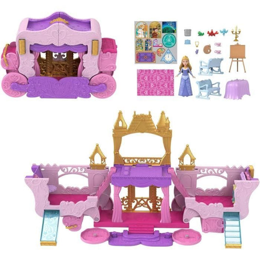 Carriage and Castle - Mattel Disney Princesses Set with Aurora Doll HWX17