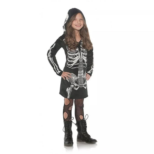 Skeleton Hoodie Dress Child Costume Medium
