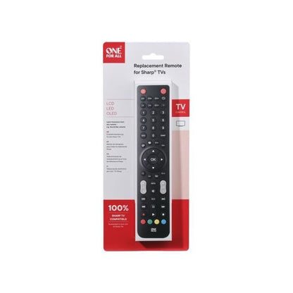 ONE FOR ALL URC1921 Remote Control for any Sharp TV - Black