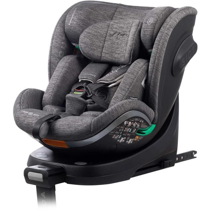 Car seat - BABYAUTO - SCUDDA GREY DOBBY - From birth to 12 years - 0-36 kg - I-Size - ISOFIX - 360° swivel - ECE R129