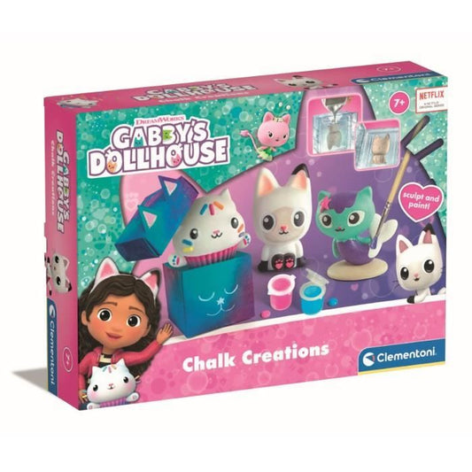 Clementoni - Gabby and the Magic House plaster creations - Multi-activity box (sculpture, paintings, etc.) - From 7 years old