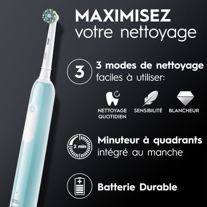 Electric toothbrush - ORAL-B Pro 1 - Sensitive Clean - Blue