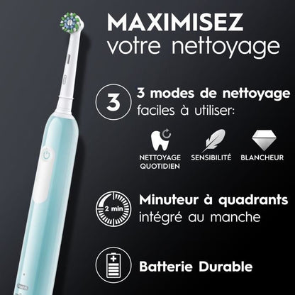 Electric toothbrush - ORAL-B Pro 1 - Sensitive Clean - Blue