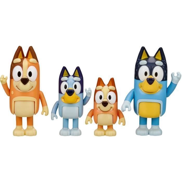 4 full Bluey family figures - Moose Toys - From 3 years old