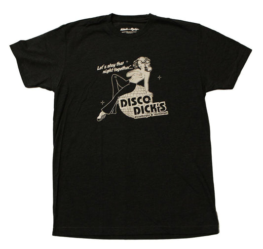 Kitsch on the Rocks Disco Dick's Men's Black T-Shirt - X-Large