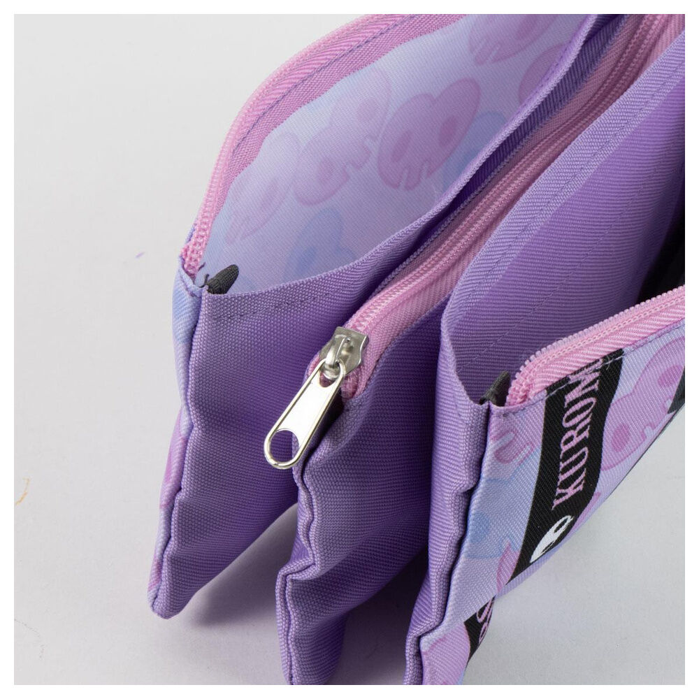 Hello Kitty Kuromi triple pencil case