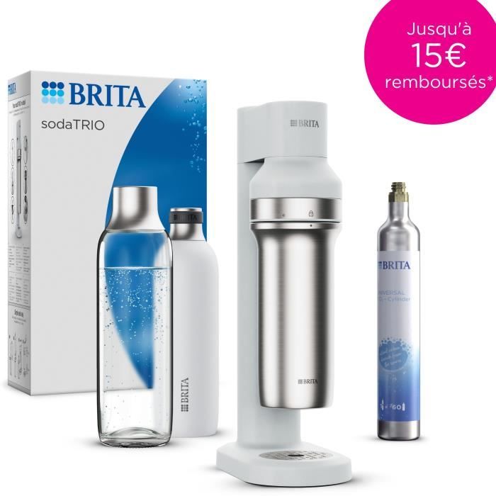 BRITA sodaTRIO white sparkling water machine