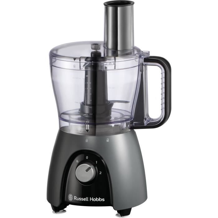 Food processor - RUSSEL HOBBS - Desire Matte Charcoal - 600 W - 2 speeds + pulse - Black