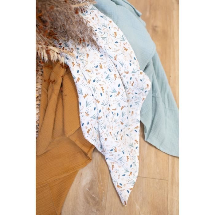 Maxi blanket - Printed - 100x100 cm - Celadon