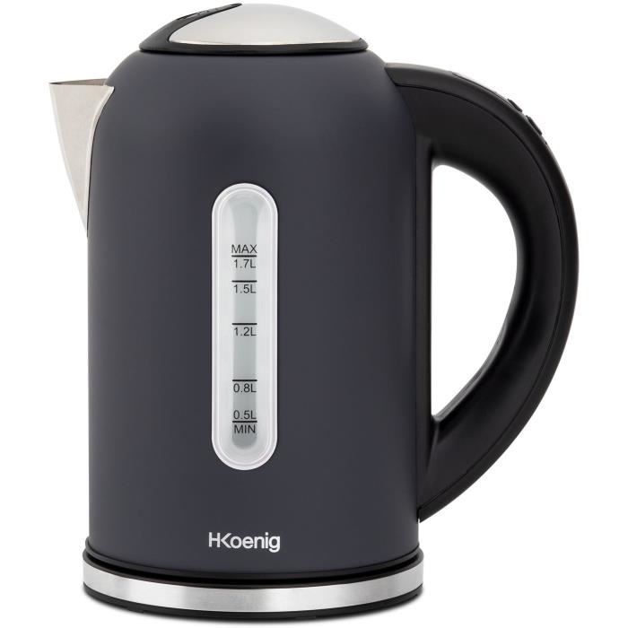H.koenig / Boe52 - kettle - Capacity: 1.7 L - Adjustable temperature: 40 to 110 ° C - LCD screen - Power: 2200W - matt gray
