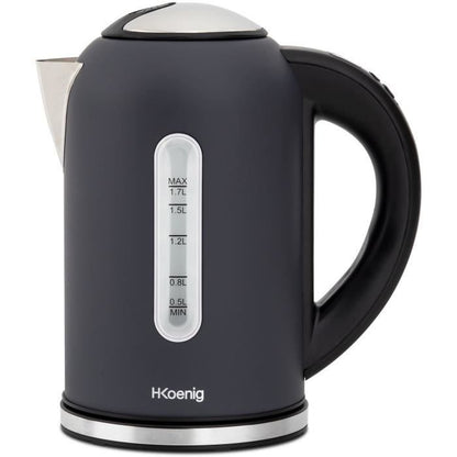 H.koenig / Boe52 - kettle - Capacity: 1.7 L - Adjustable temperature: 40 to 110 ° C - LCD screen - Power: 2200W - matt gray