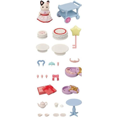 The girl with two -tone cats and her birthday snack - Sylvanian Families - 5646 - From 3 years