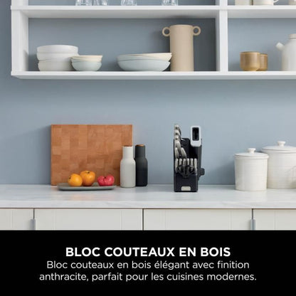 NINJA StaySharp 14-Piece Knife Set - Stainless Steel & Wooden Block - K62014EUUK