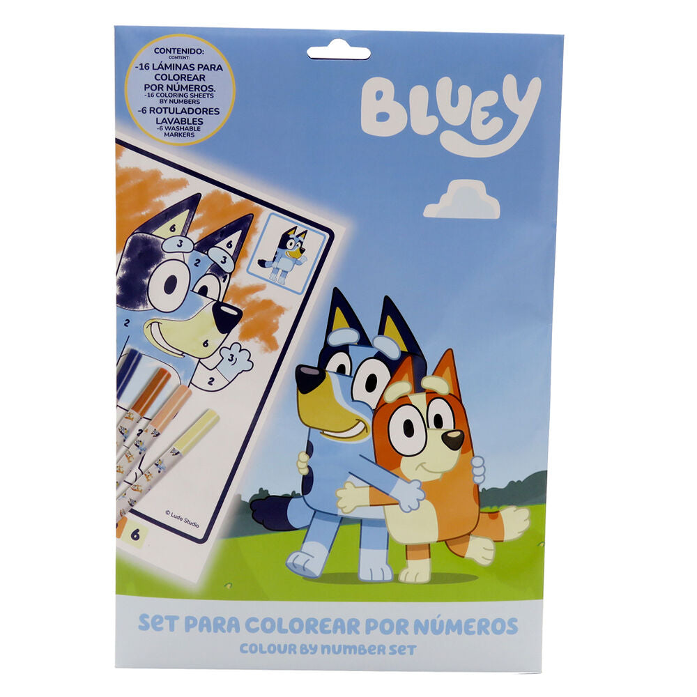 Bluey Colouring numbers set
