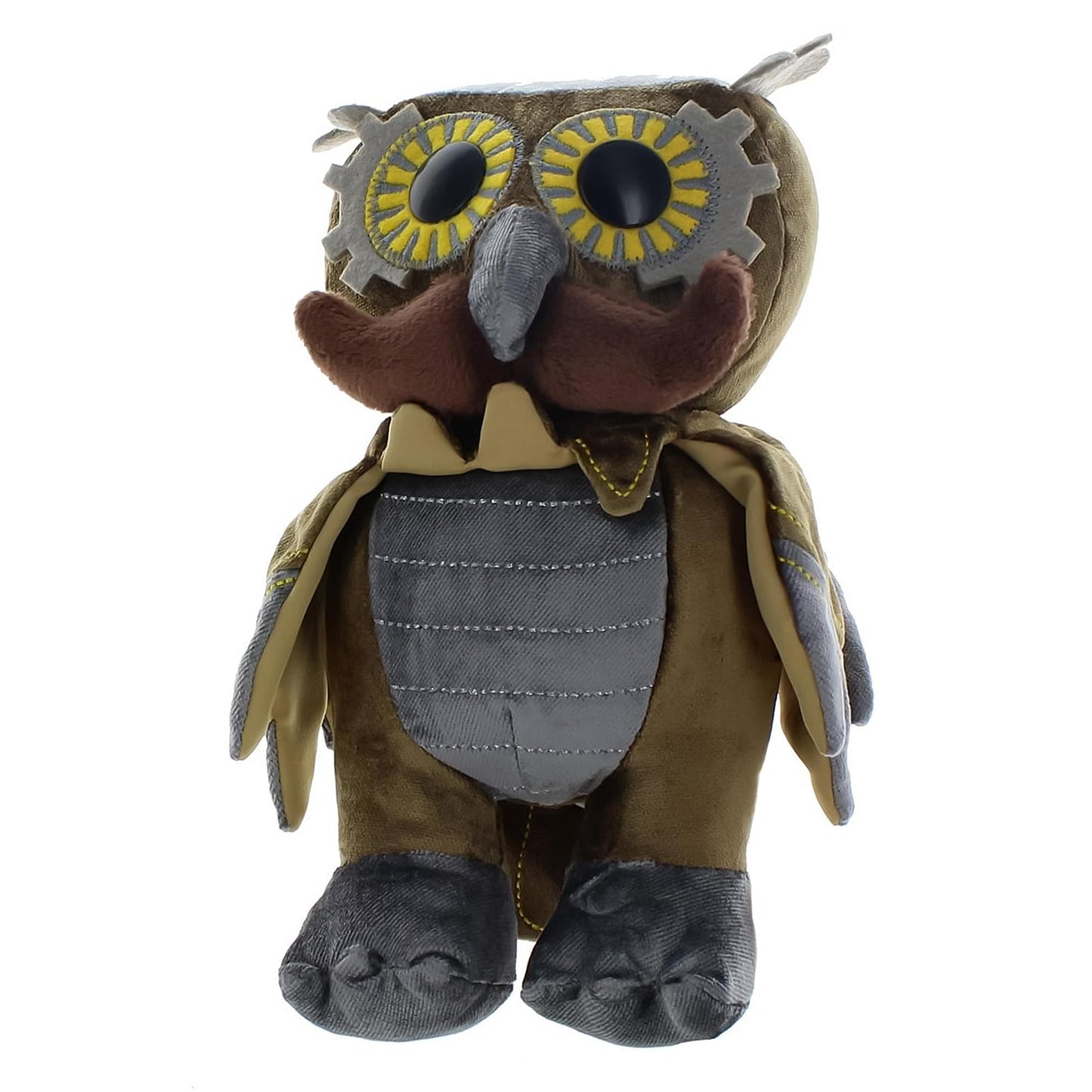 WhimWham 8" Plush, Owl Mustache Steampunk