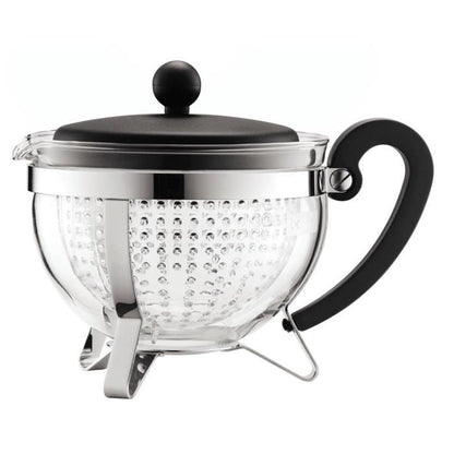 Teapot - Bodum - Chambord - 1 L - Glass - Stainless steel - Grey