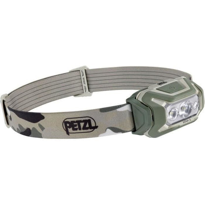 PETZL ARIA 2 Waterproof Headlamp 450 lumens 3 batteries included Camo