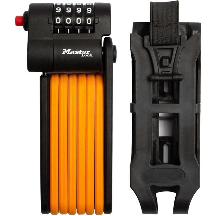 Combination Bike Lock - MASTER LOCK - 8336EURDPRO - Hardened Steel, Programmable Combination, Bracket Included