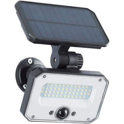 Outdoor spotlight - BRILLIANT - JOPLIN - LED and solar - Detector - Plastic and glass - 4 W - Black