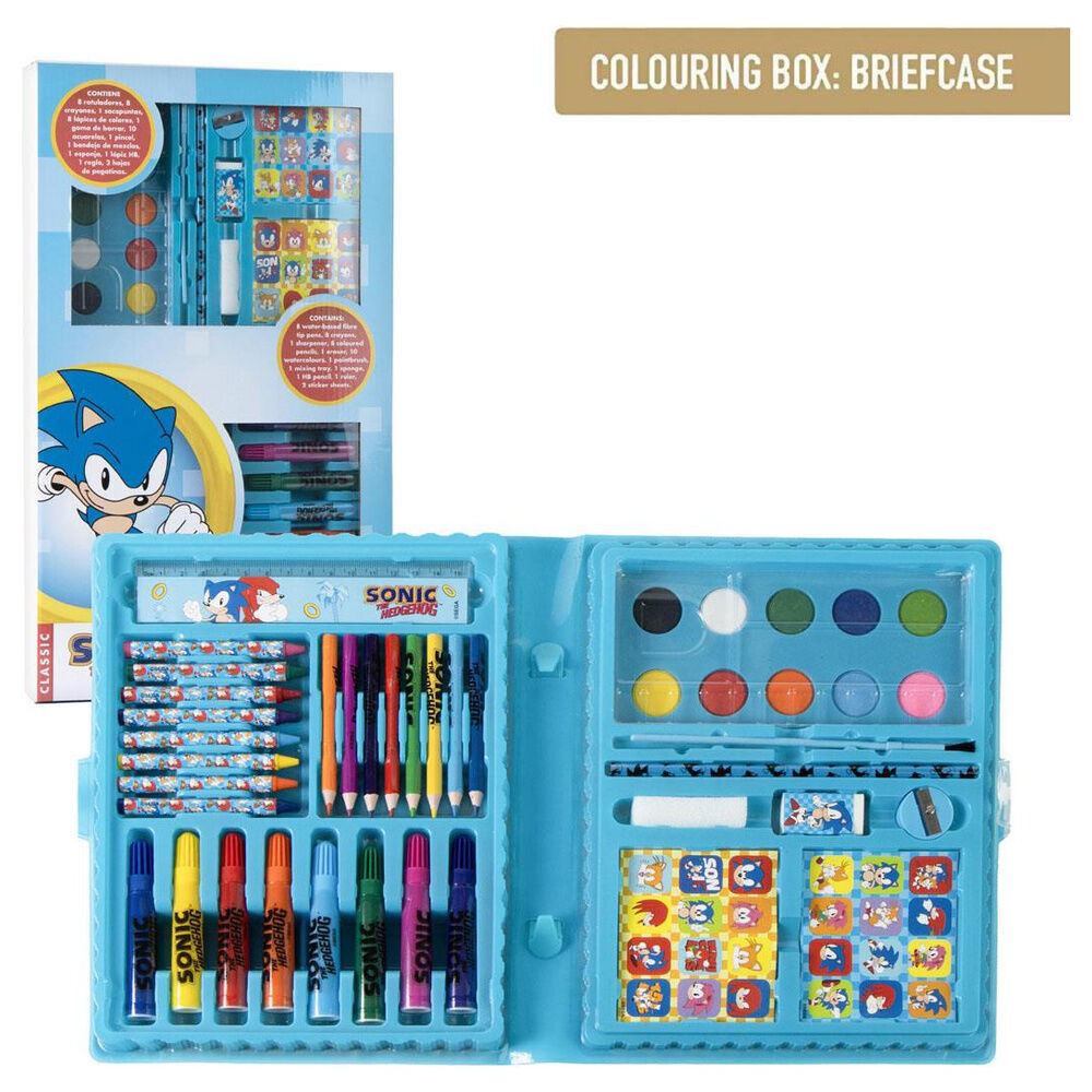 Sonic the Hedgehog Colouring stationery case