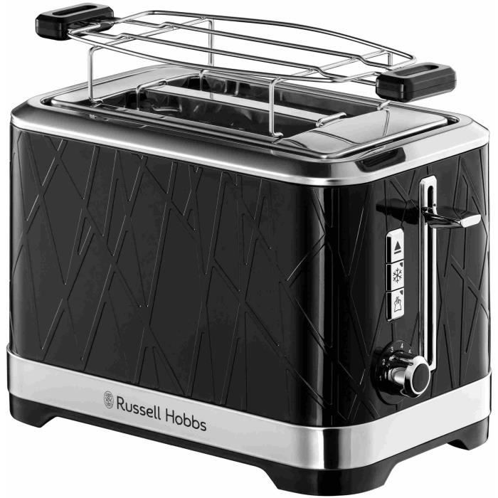 Russell Hobbs 28091-56 Toaster Grille-Pain Structure, Lift'n Look, XL slots, adjustable cooking, Viennezie warming-Black