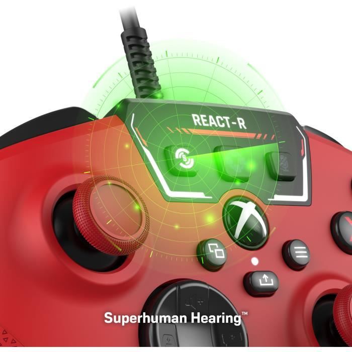 Wired game controller - TURTLE BEACH - REACT-R - Red - Xbox & Windows