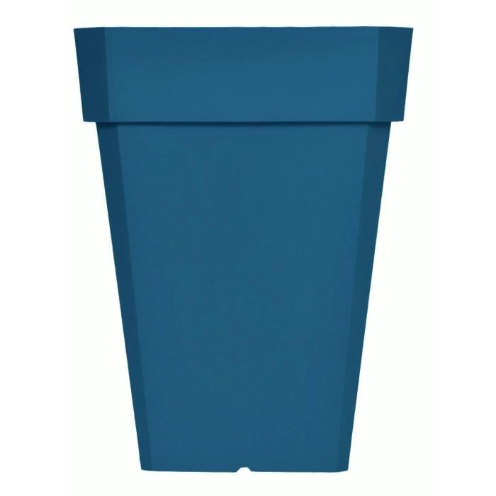 RIVIERA SOLEILLA square flower box - Plastic - Height 53 cm - Blue