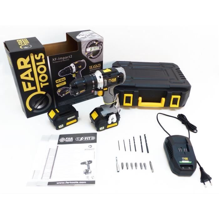 FARTOOLS X-FIT - XF-IMPACT DRILL S / S 18V - with batteries & charger - 216001