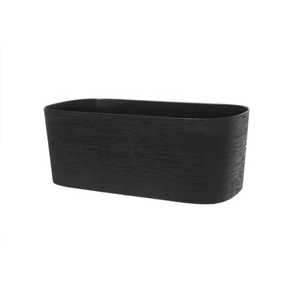 XL planter with water reserve - GARDEN ID Respect - Black-Anthracite 80 x 38 cm - 100% household waste - 100% recyclable