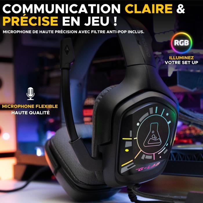 Wired Gaming Headset - The G-Lab - KORP COBALT 7.1 - 7.1 Surround Sound - USB - RGB